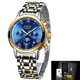 LIGE 2021 New Fashion Women Watches Ladies Top Brand Luxury Creative Steel Women Bracelet Watches Female Quartz Waterproof Watch