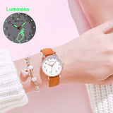 Top Brand Luxury Classic Women's Casual Quartz Leather Band Strap Watch Round Analog Clock Wrist Watches