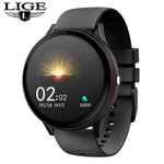 LIGE 2021 New Color All Screen Smart Watch Women Men Multifunctional Sport Heart Rate Blood Pressure IP67 Waterproof Smartwatch