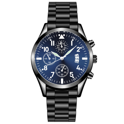 Quartz Wristwatch Luminous HEZHUKEJI Men's Watches Classic Calendar Mens Business Steel Watch Relogio Masculino Popular Saati Ho