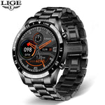 LIGE Men Smart Watch Bluetooth Call Blood Pressure Heart Rate Monitoring Multifunctional Sports Watches Waterproof Smartwatch