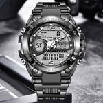 2021 LIGE Sport Men Quartz Digital Watch Creative Diving Watches Men Waterproof Alarm Watch Dual Display Clock Relogio Masculino