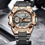 2021 LIGE Sport Men Quartz Digital Watch Creative Diving Watches Men Waterproof Alarm Watch Dual Display Clock Relogio Masculino