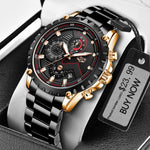 2021 LIGE Fashion Mens Watches Top Luxury Brand Silver Stainless Steel 30m Waterproof Quartz Watch Men Army Military Chronograph