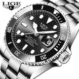 2021 New LIGE Mens Watches Fashion Business Waterproof Quartz Wrist Watch Men Top Brand Luxury Stainless Steel Sport Clock Male