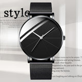 2021 Minimalist Men's Fashion Watches Simple Men Business Ultra Thin Stainless Steel Mesh Belt Quartz Watch reloj hombre