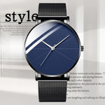 2021 Minimalist Men's Fashion Watches Simple Men Business Ultra Thin Stainless Steel Mesh Belt Quartz Watch reloj hombre