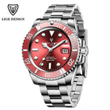 2021 Red Men Watches Top Brand Luxury Sapphire Watch Waterproof Automatic Mechanical Watch Mens Fashion Sport 316L Steel Clock