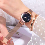 Ladies Magnetic Starry SHS Clock Luxury Women Watches Fashion Diamond Female Quartz Wristwatches Relogio Feminino Zegarek Damski