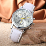 Fashionable casual men style and leisurely strap watch three eye six stitches leisure fashion activity watch, quartz watch