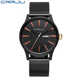 CRRJU 2021 New Fashion Mens Watches with Stainless Steel Top Brand Luxury Sports Chronograph Quartz Watch Men Relogio Masculino