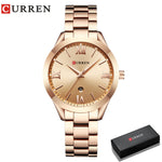 CURREN Gold Watch Women Watches Ladies 9007 Steel Women's Bracelet Watches Female Clock Relogio Feminino Montre Femme