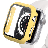 Tempered Glass+Matte Watch Cover  for Apple Watch Case 44mm 40mm 42mm 38mm  Bumper+Screen Protector for Iwatch SE 6 5 4 3 2 1