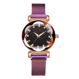 Luxury Women's Watches Fashion Elegant Magnet Buckle Rose Gold Ladies Wristwatch Starry Sky Diamond Gift Quartz Relogio Mujer