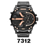 Stainless Steel Watch for Men with Large Dial Quartz Men Watches DZ Fashionable Luxury Business Watches for Men Leather Watches