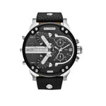 Stainless Steel Watch for Men with Large Dial Quartz Men Watches DZ Fashionable Luxury Business Watches for Men Leather Watches