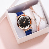 Luxury Women's Watches Fashion Elegant Magnet Buckle Rose Gold Ladies Wristwatch Starry Sky Diamond Gift Quartz Relogio Mujer