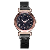 Luxury Women's Watches Fashion Elegant Magnet Buckle Rose Gold Ladies Wristwatch Starry Sky Diamond Gift Quartz Relogio Mujer