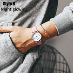 Women quartz Watches Rhinestone Romantic Starry Sky Luminous Wrist Watch Girls Leather electronic Dial Watch Clock with Battery