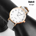 Women quartz Watches Rhinestone Romantic Starry Sky Luminous Wrist Watch Girls Leather electronic Dial Watch Clock with Battery