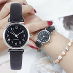 Women quartz Watches Rhinestone Romantic Starry Sky Luminous Wrist Watch Girls Leather electronic Dial Watch Clock with Battery