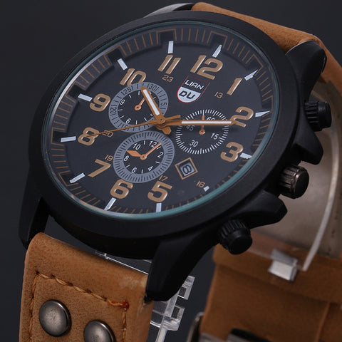 2021 Vintage Classic Watch Men Watches Stainless Steel Waterproof Date Leather Strap Sport Quartz Army relogio masculino reloj