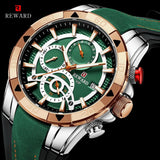 REWARD Men Quartz Watches Business Dress Waterproof Wristwatch Men Luxury silicone Sports watch men Gifts Montre homme