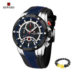 REWARD Men Quartz Watches Business Dress Waterproof Wristwatch Men Luxury silicone Sports watch men Gifts Montre homme