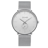 Minimalist Mens Fashion Casual Watches for Men Business Clock Male Stainless Steel Mesh Belt Simple Quartz Watch reloj hombre