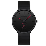 Minimalist Mens Fashion Casual Watches for Men Business Clock Male Stainless Steel Mesh Belt Simple Quartz Watch reloj hombre