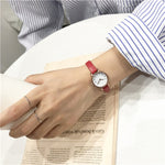 Women's Fashion White Small Watches 2021 Ulzzang Brand Ladies Quartz Wristwatch Simple Retr Montre Femme With Leather Band Clock