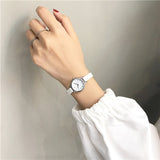 Women's Fashion White Small Watches 2021 Ulzzang Brand Ladies Quartz Wristwatch Simple Retr Montre Femme With Leather Band Clock