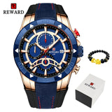 REWARD Men Quartz Watches Business Dress Waterproof Wristwatch Men Luxury silicone Sports watch men Gifts Montre homme