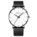 2021 Minimalist Men's Fashion Ultra Thin Watches Simple Men Business Stainless Steel Mesh Belt Quartz Watch Relogio Masculino