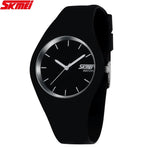 2017 Skmei Quartz-watch Fashion Men Casual Watches Quartz Watch Women Waterproof Jelly Female Clock Hours Ladies Women Watches