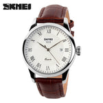 SKMEI Fashion Men 30M Waterproof Dress Watch British Style Business Casual Watches Quartz Date Display Sports Wristwatches 9058