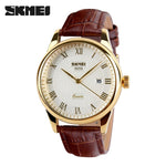 SKMEI Fashion Men 30M Waterproof Dress Watch British Style Business Casual Watches Quartz Date Display Sports Wristwatches 9058