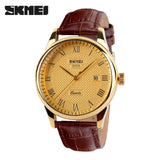 SKMEI Fashion Men 30M Waterproof Dress Watch British Style Business Casual Watches Quartz Date Display Sports Wristwatches 9058