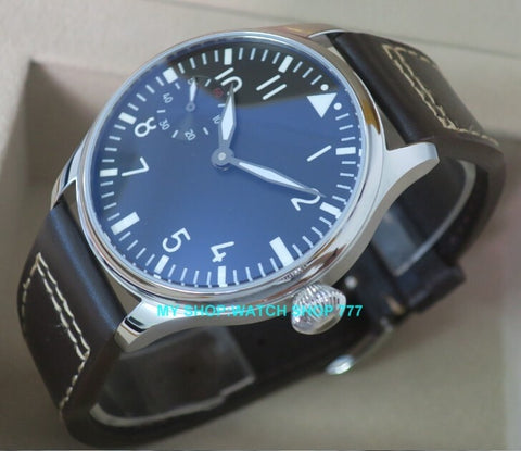 2016 new fashion 44mm PARNIS pilot 6497 Mechanical Hand Wind movement men's watch wholesale x0001