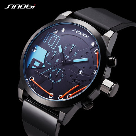 SINOBI Men's Watches Top Brand Luxury Men's Sports Watch Waterproof Fashion Casual Quartz Watch Relogio Masculino