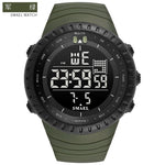 SMAEL Men's Climbing Sports Digital Wristwatches Big Dial Military Watches Alarm Shock Resistant Waterproof Watch Men Clock