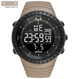 SMAEL Men's Climbing Sports Digital Wristwatches Big Dial Military Watches Alarm Shock Resistant Waterproof Watch Men Clock