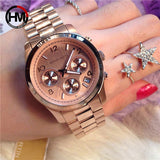 2018 Classic Women Rose Gold Top Brand Luxury Laides Dress Business Fashion Casual Waterproof Watches Quartz Calendar Wristwatch