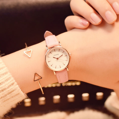 Luxury women's fashion quartz watches simple small dial women dress watch ulzzang popular brand wild ladies wristwatches gifts