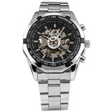 WINNER Automatic Watch Men's Classic Transparent Skeleton Mechanical Watches Military FORSINING Clock Relogio Masculino With Box