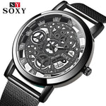 SOXY Wrist Watch Men Mesh Belt Women Unisex Quartz Watches Fashion Designer Hollow Watch relogio feminino montre femme 2019