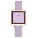 Top Brand Square Women Bracelet Watch Contracted Leather Crystal WristWatches Women Dress Ladies Quartz Clock Dropshiping &Ff