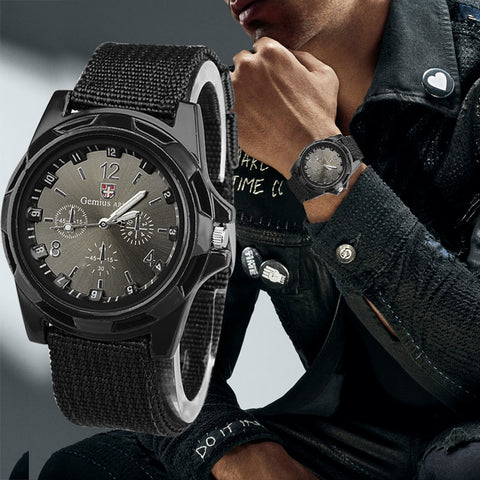 Men Watches Army Military Male Watches Fabric Canvas Strap Fashion Men's Sport Watch Wristwatch Clock Man's Watches Montre Homme