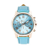 2019 Geneva Top Brand Watches Women Casual Roman Numeral Watch For Men Women PU Leather Band Quartz Wrist Watch relogio A40