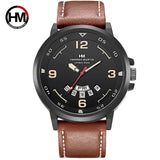 Mens Watches Top Luxury Brand Fashion Sport Men's Wristwatch Leather Quartz Military Watch Men Dispaly Date Week Clock Male 2018